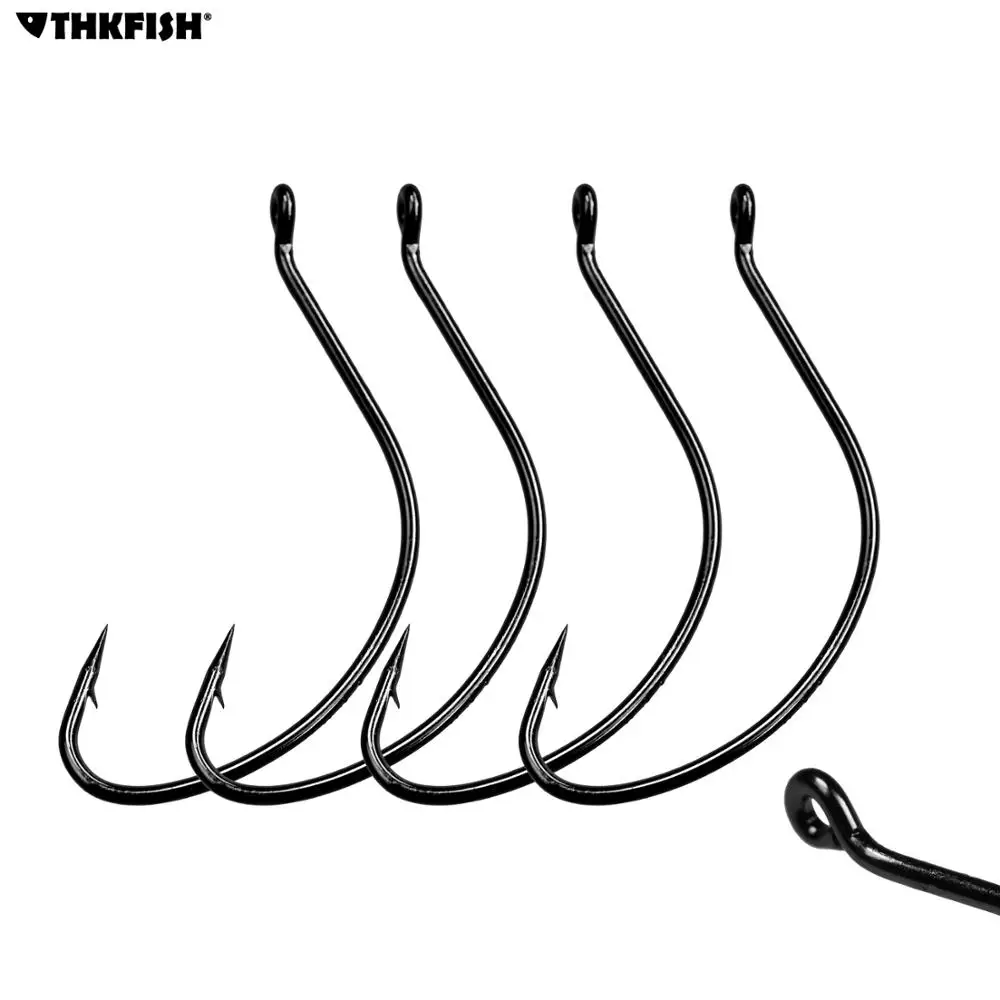 50 шт. офсетные рыболовные Крючки#6#4#2#1#1/0#2/0#3/0 Wacky Rig Drop Shot Rig кривошипный крючок под червя Walleye снасти для ловли окуня