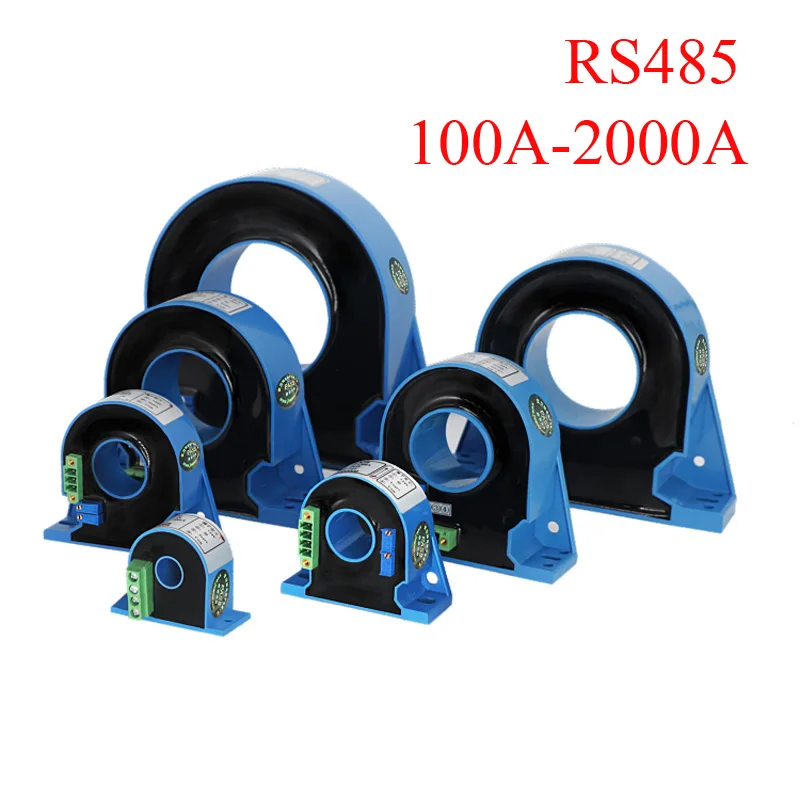 AC0-100A,300A,500A,800A,1000A,1500A,2000A AC ampere transmitter RS485 Perforated current sensor hall sensor