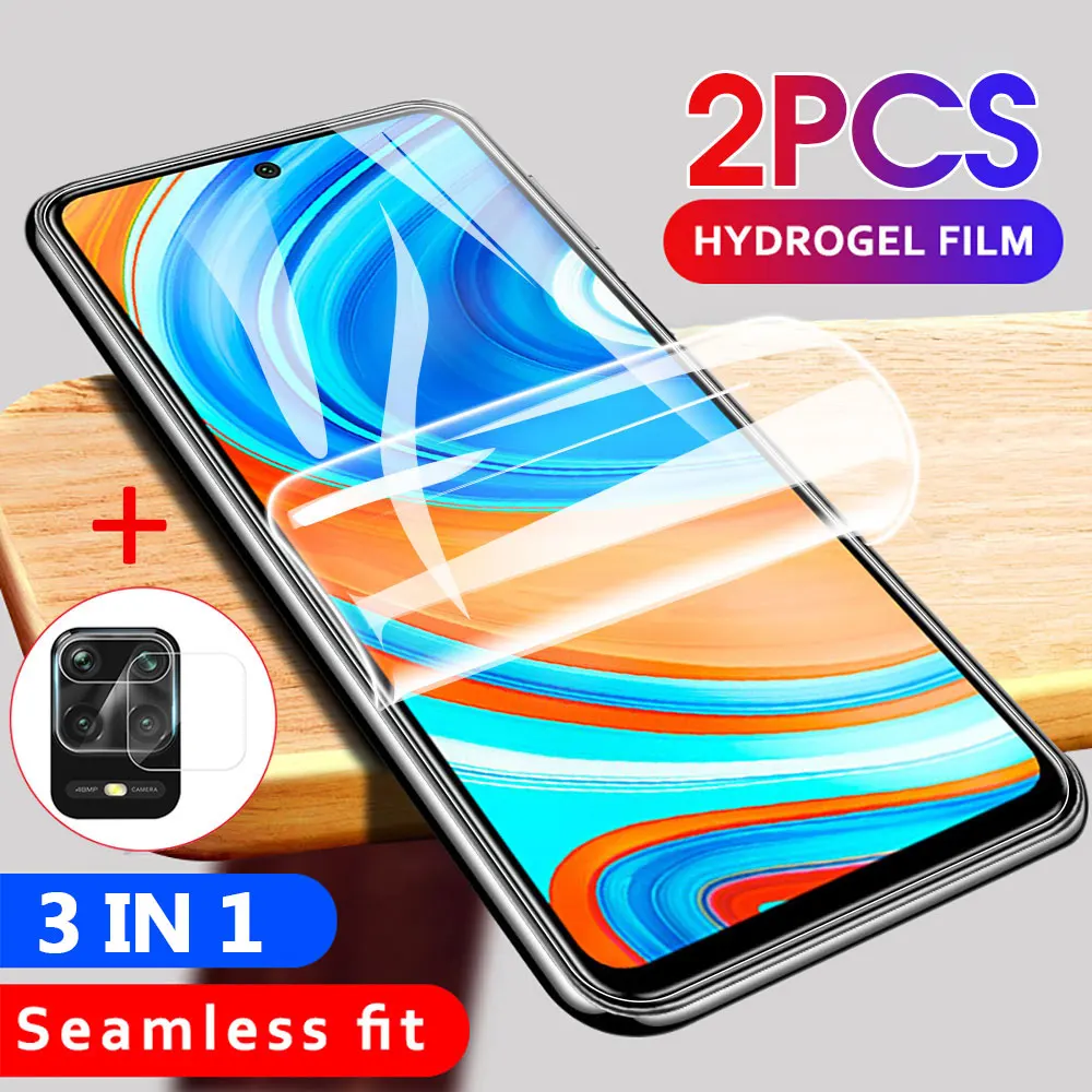 Гидрогелевая пленка 3 в 1 для Xiaomi Redmi Note 9S 9 Pro 9Pro Note9 Max Защитное стекло объектива