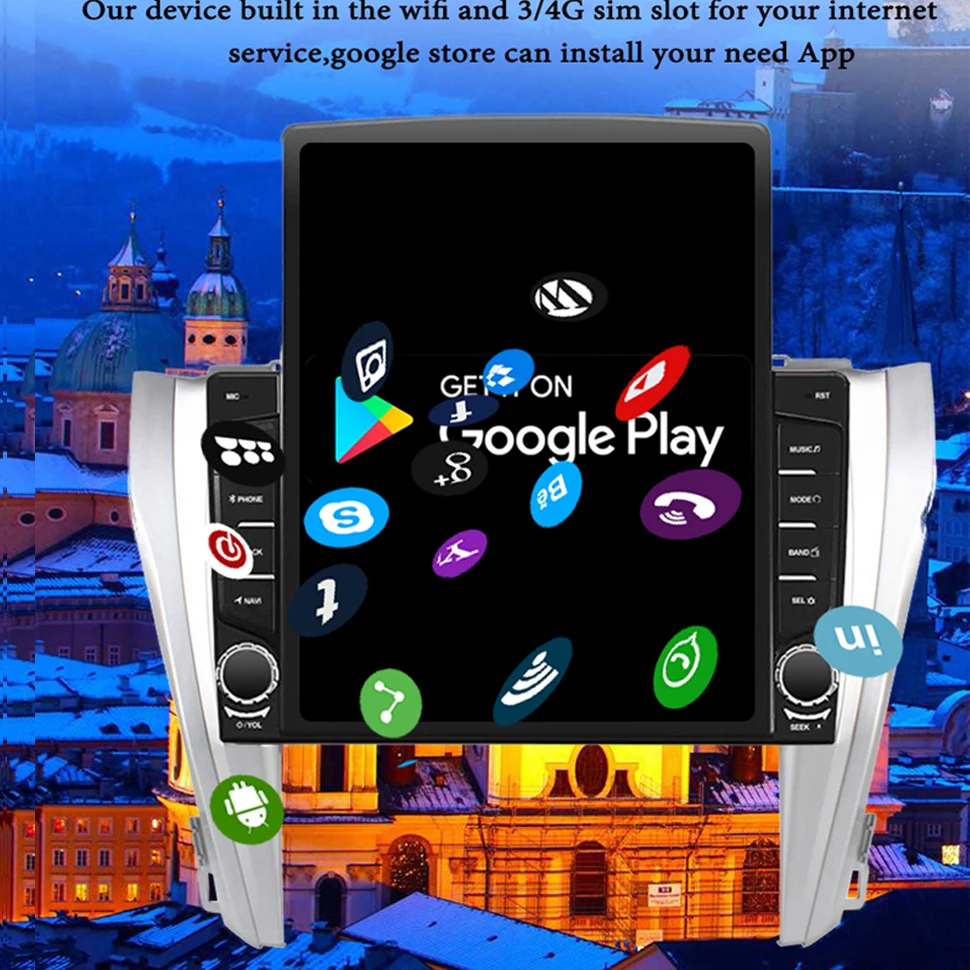 

Car Multimedia Palyer For Toyota Camry 2014 2015 2016 2017 18 2 din Android 10.0 HD 1024*600 Touchscreen Car Radio Support Wifi