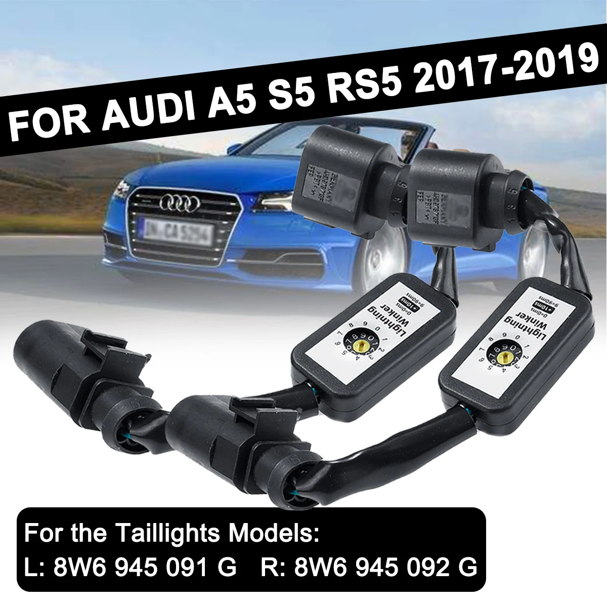Para Audi A3 8V,A4 S4 RS4 B8 B9,A5 S5 RS5,A6 S6 RS6 4G C7 Sedan, indicador dinámico de señal de giro LED Cable de módulo adicional de luz trasera A8
