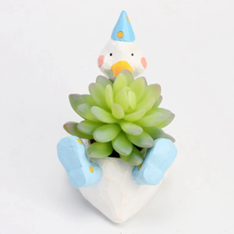 1 шт. креативные горшки для суккулентов из смолы животные Мини цветочный горшок