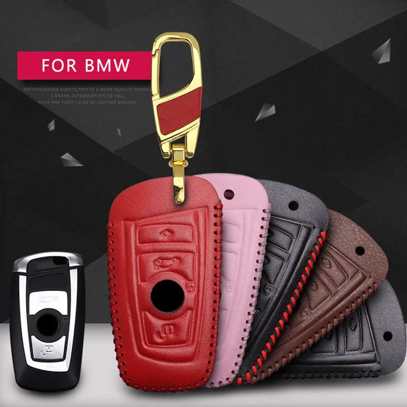 Кожаный чехол для автомобильного ключа кольцо ключей BMW 520 525 F30 f18 118i 320i 1 3 4 5 Series X3 X4