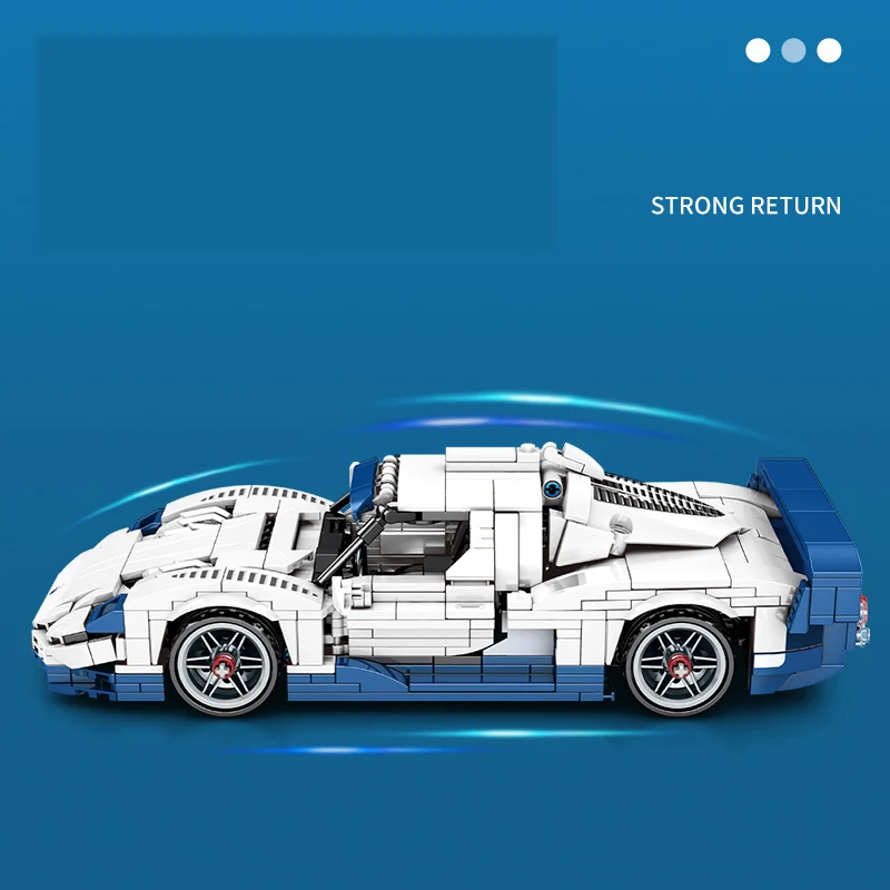 

MOC 862pcs Classic Car City Pull Back Sports Car Building Block Model High-Tech Speed Roadster Kid Toy Assembled DIY Bricks Gift