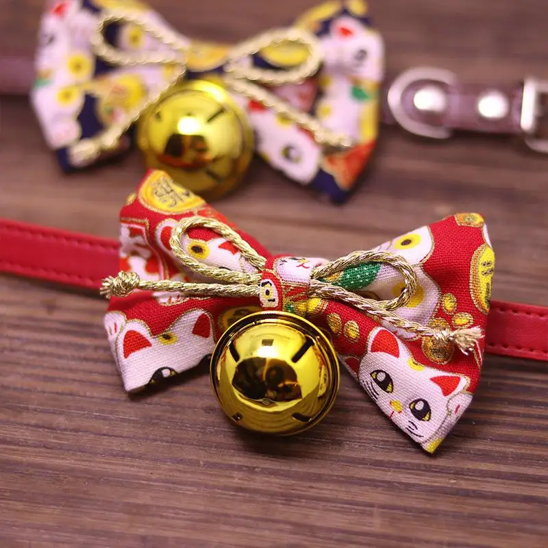 

Милый детский аксессуар для домашних животных с изображением кота, колокольчика и ветра, маленьких и средних щенков, Бишон, товары для любим...