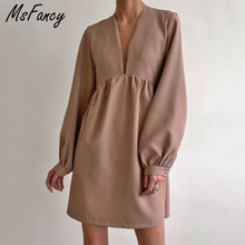 Msfancy-vestido de manga larga para mujer...