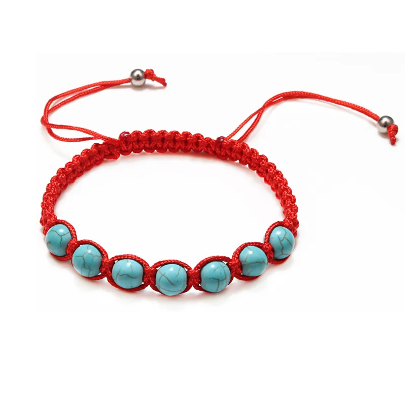Рукоделие ткачество натуральный камень браслет Beads ISES бусы Boho веревка для мужчин Молящиеся Йога ювелирные изделия ручной работы подарок blessding любовь женский браслет