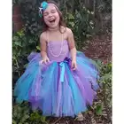 Детское платье с юбкой-пачкой, с морскими звездами и цветами