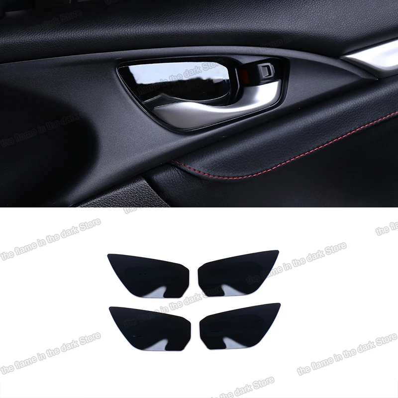 

Lsrtw2017 Car Interior Door Bowl Trim Panel Cover for Honda Civic 2016 2017 2018 2019 2020 2021 10th type r Styling Auto