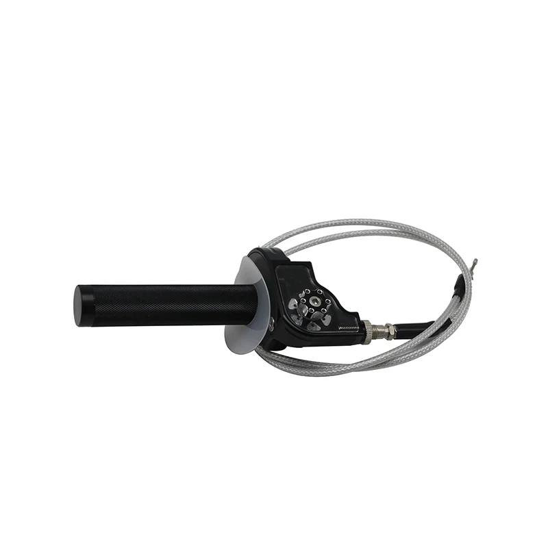 black and Cable ZS заездов рукоятка мотоцикла визуальная Регулировка руля дроссельной заслонки ручки 22 мм Универсальный CNC Алюминиевый Поворотный дроссельной заслонки ручка M10* 1,5 - Цвет: black and Cable