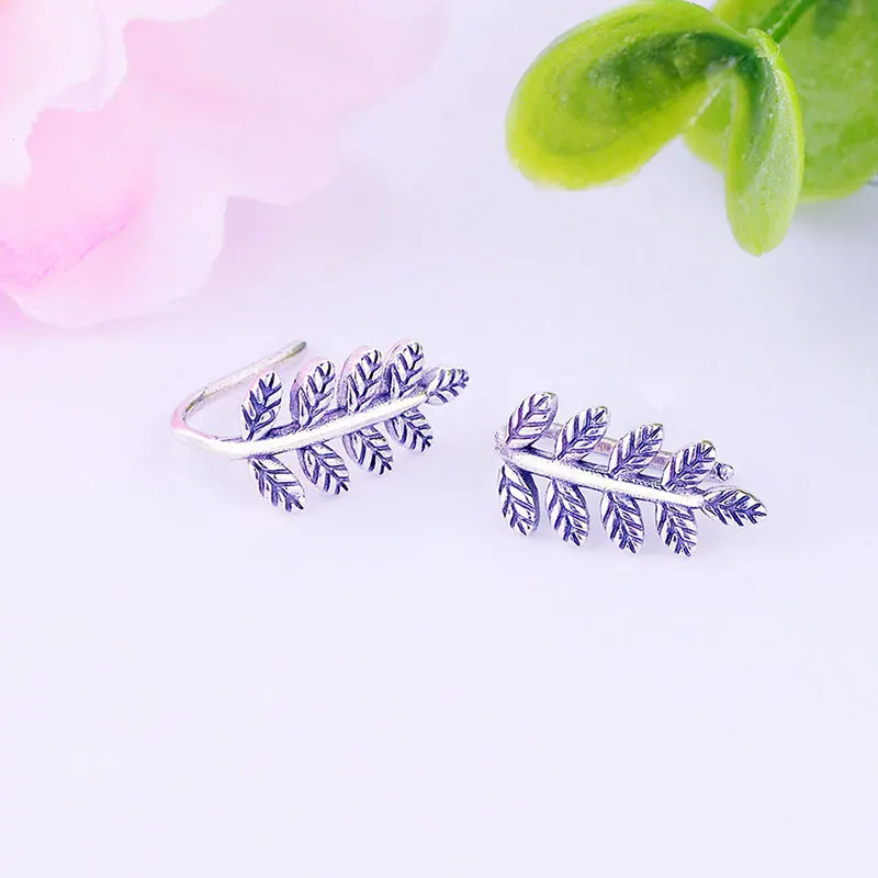 Маленькие минималистичные серьги каффы из серебра 925 пробы лестница ЦО для