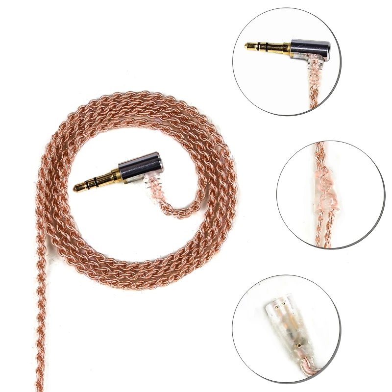 FDBRO DIY 3,5 мм кабель для наушников 0,78 мм 2Pin провод для 1964 W4R UM3X ES3 ES5 кабель для наушников MMCX/2PIN/IE80/IM/A2DC Кабо