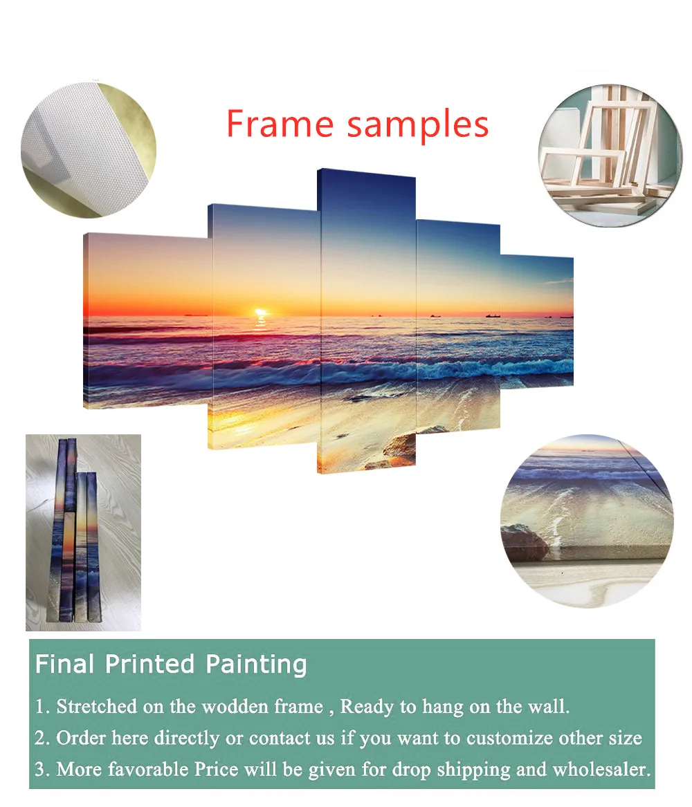 Настенный плакат на холсте домашний декор 5 шт. абстрактные картины с