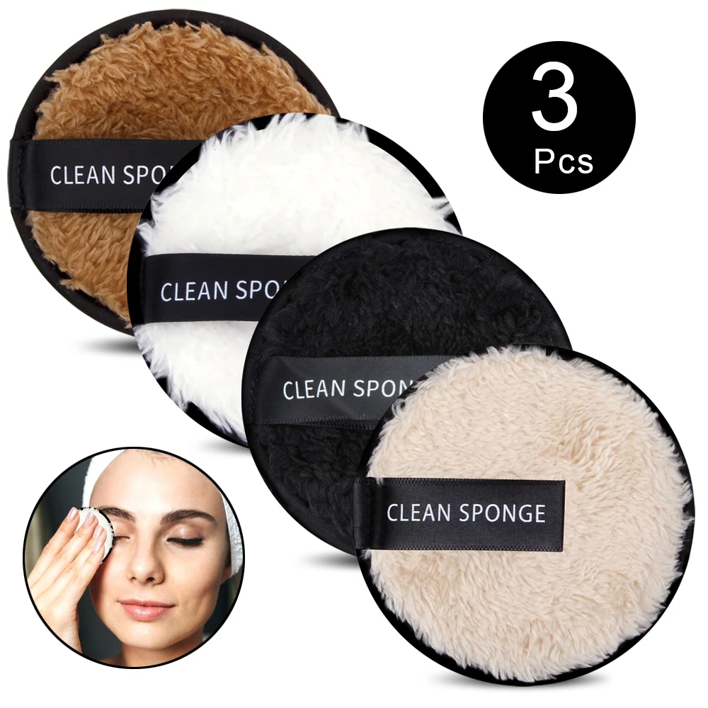 

1/3 шт., многоразовые накладки из микрофибры для снятия макияжа