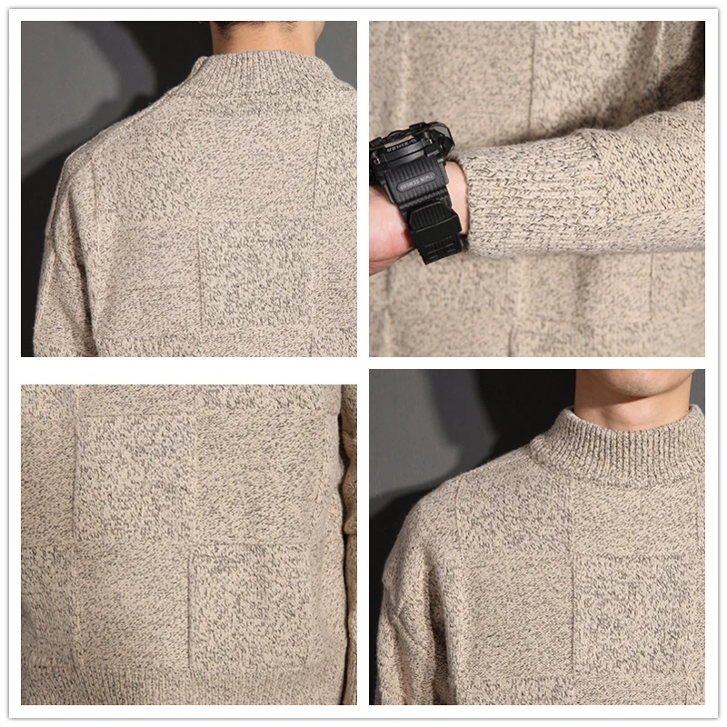 Мужской трикотажный свитер JDDTON повседневный свободный в клетку японском стиле