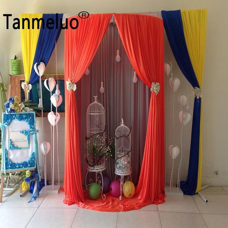 150 см ширина ледяная шелковая ткань для Вечерние Декорации сценических занавесок