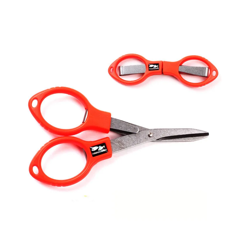 

Hot-10pcs Braid sharp foldable scissors for trimming Stainles Steel Carp Fishing Accessories tackle Line Cutter Scissors