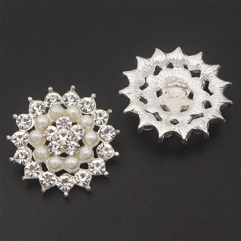 Пуговицы с кристаллами и стразами для шитья 22 мм аксессуары свадебной одежды DIY