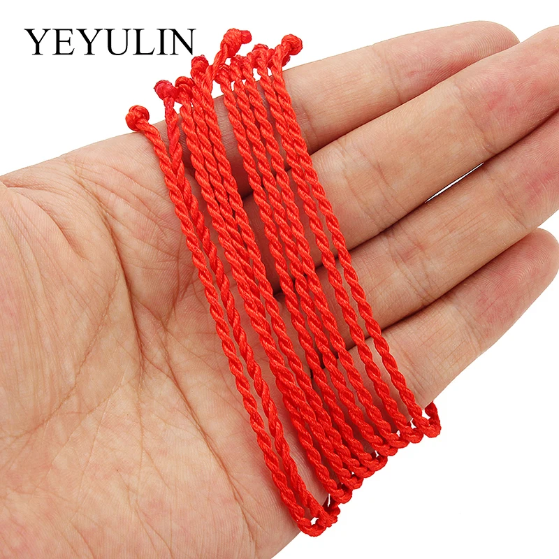 10Pcs 2mm Red Rope Braided Red Line Good Luck / Rope / Rope Bracelet Female Men's Gift Protection Women Men Gift