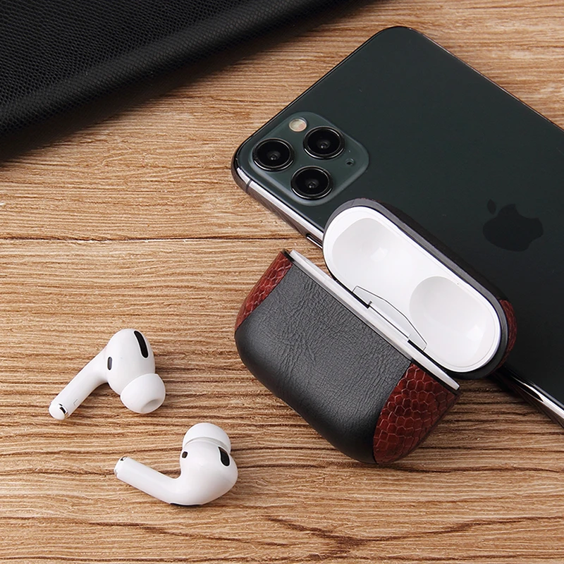 Великолепный кожаный чехол для наушников Apple AirPods Pro с ремешком для AirPods 3 2 1, защитный чехол от ударов.