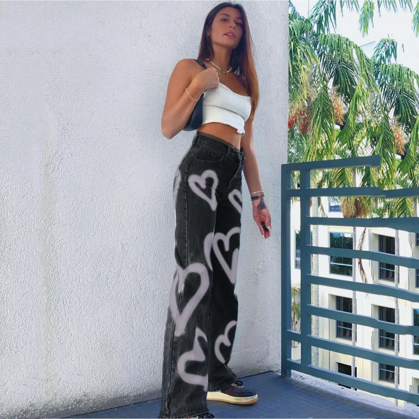 

Woman Jeans 2021 Women Fashion Jeans Casual Jeans Slim Fit Female Ripped Fringe Jeans pantalones de mujer