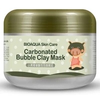 bioaqua skin care little black pig carbonated bubble clay mask deep cleaning whitening hydrating moisturizing facial masks 100g