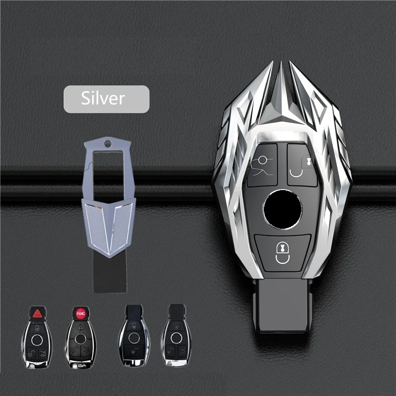 

Металлический чехол для ключа автомобиля Mercedes Benz W203 W210 W211 W124 W202 W204 W212 W176 AMG, аксессуары