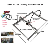 15w laser cutting machinel 100x100cm big area 5500mw diy laser engraving machine cnc carving router