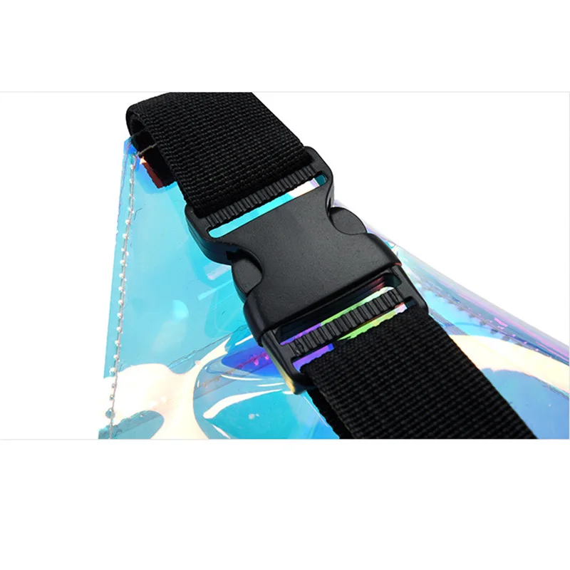 Сумка поясная Женская голографическая полупрозрачная с лазерной голограммой |