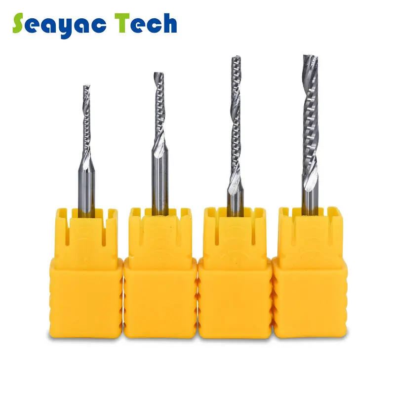 

One Flute Spiral 3.175 2.5mm 17mm long Wood Milling Cutter high quality Carbide Engraving Cutters