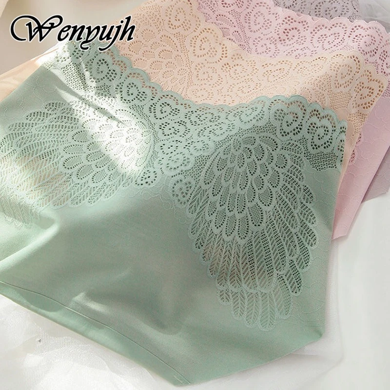 

WENYUJH Fashion Panties Sexy Seamless Underpants Panty Women Lace Underwear Women High-Rise Female Lingerie High Quality Briefs