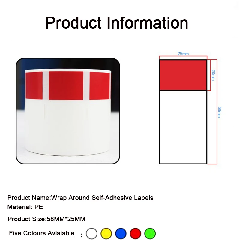 500 шт. Обёрточная бумага вокруг себя AdhesiveLabel Провод сети Ethernet электрического