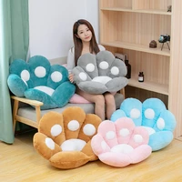 1 pc ins cat bear paw pillow animal seat cushion stuffed small plush sofa indoor floor home chair decor winter children gift new