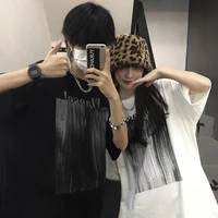 hip hop english shadow graphics couple clothes grunge harajuku kpop oversize t shirts korean fashion emo grunge womans top y2k