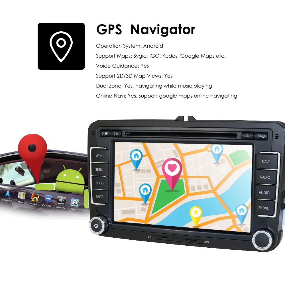Германия склады " Android 9 автомобильный Радио gps навигация для Skoda Octavia Golf 5 6 touran passat B6 Polo Tiguan RDS