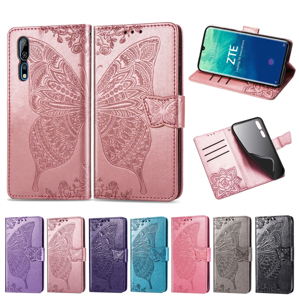 Модный чехол из искусственной кожи для ZTE Axon 10 Pro 5G мягкий силиконовый с тиснением