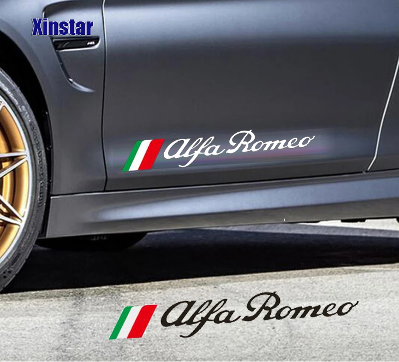 

Наклейка на дверь автомобиля, 2 шт., для Alfa Romeo Giulia Giulietta 159 156 MITO Stelvio 147 Sportiva, автомобильные аксессуары