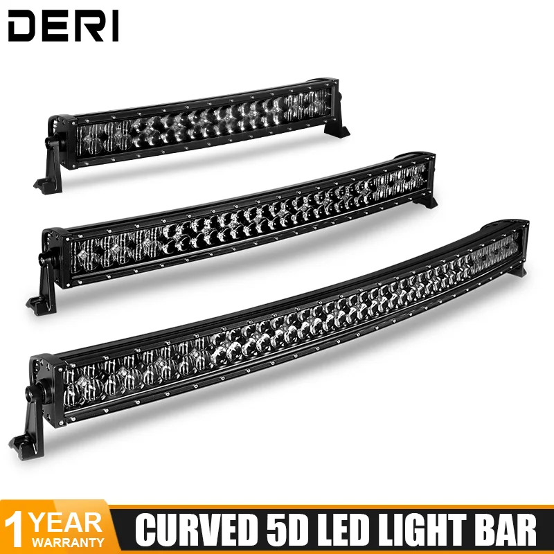 DERI 5D 22 32 42 дюйма черная линза 200 Вт 300 400 изогнутый СВЕТОДИОДНЫЙ рабочий светильник