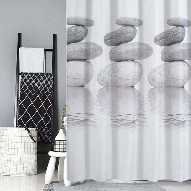 3D печать водонепроницаемый ванная занавеска s Настоящее толстое покрытие