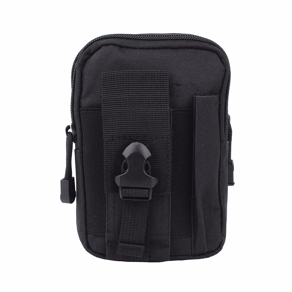 1000D Тактический Kick Pouch MOLLE прочный мобильный чехол для телефона EDC Molle Pouch сумка для инструментов застежка-молния лямки поясная сумка для ремня - Цвет: Black