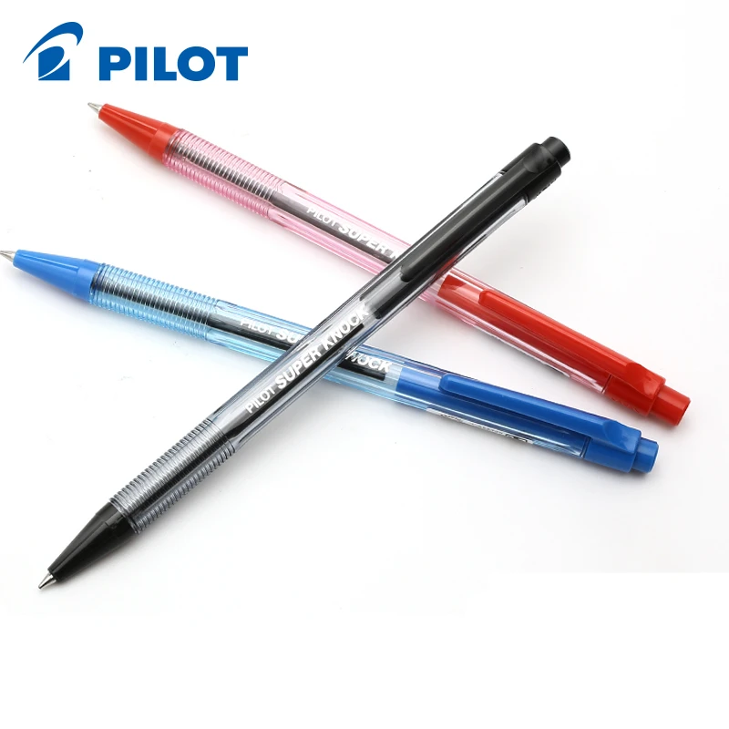 

3 pcs PILOT Childhood Memories Classic Design Press Ballpoint Pens BPK-P Classical Transparent Pen Rod 0.7mm Writing Width