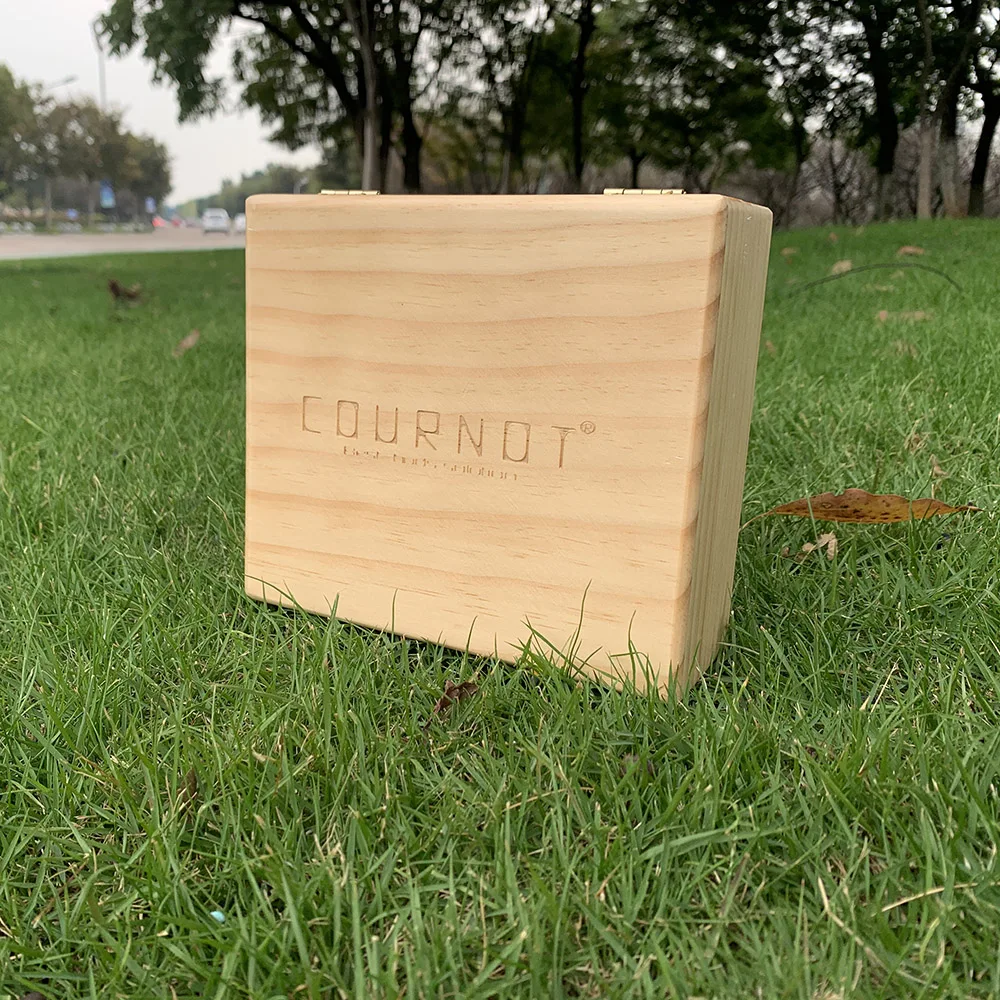 Деревянная коробка для хранения с поддоном из натурального дерева ручной работы