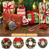 garland arrangement christmas ornament christmas wreath decorative wreath 30cm bow christmas decoration decoracion hogar