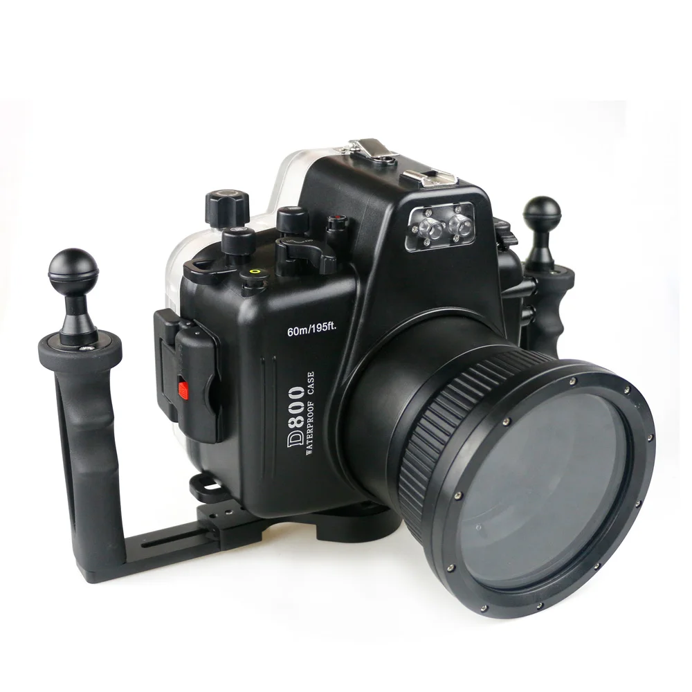 Case de Mergulho Subaquática para Nikon Lente da Câmera à Prova Profundidade D750 D800 D810 105mm Dwaterproof Água Caixa Capa 130ft – 40m D500