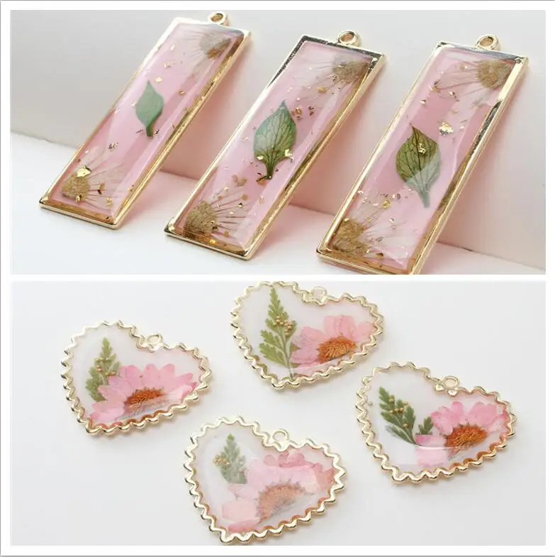 Минимальный заказ 12 шт./лот сушеные цветы/листья сердечки