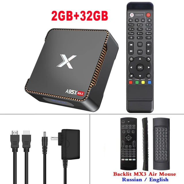 2G 32G MX3-Backlit Запись видео Smart Box tv A95X MAX X2 ТВ Медиаплеер 4K HDR двухдиапазонный Wifi Bluetooth 1000M Android 8,1 Amlogic S905X2 ТВ приставка - Цвет: 2G 32G MX3-Backlit