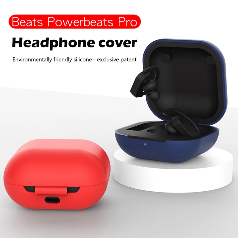 Противоударный силиконовый защитный чехол для наушников мягкий Apple Powerbeats Pro