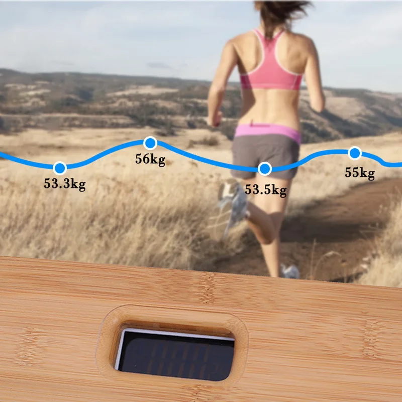 

Smart Human Body Weight Scale Electronic Wood Anti-skid Display Backlight Household Weight Weighing Scale Balance Health Care