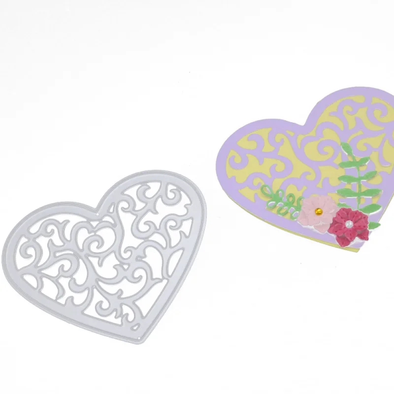 Пресс формы в форме сердца цветок кружево украшение металлическая высечка форма