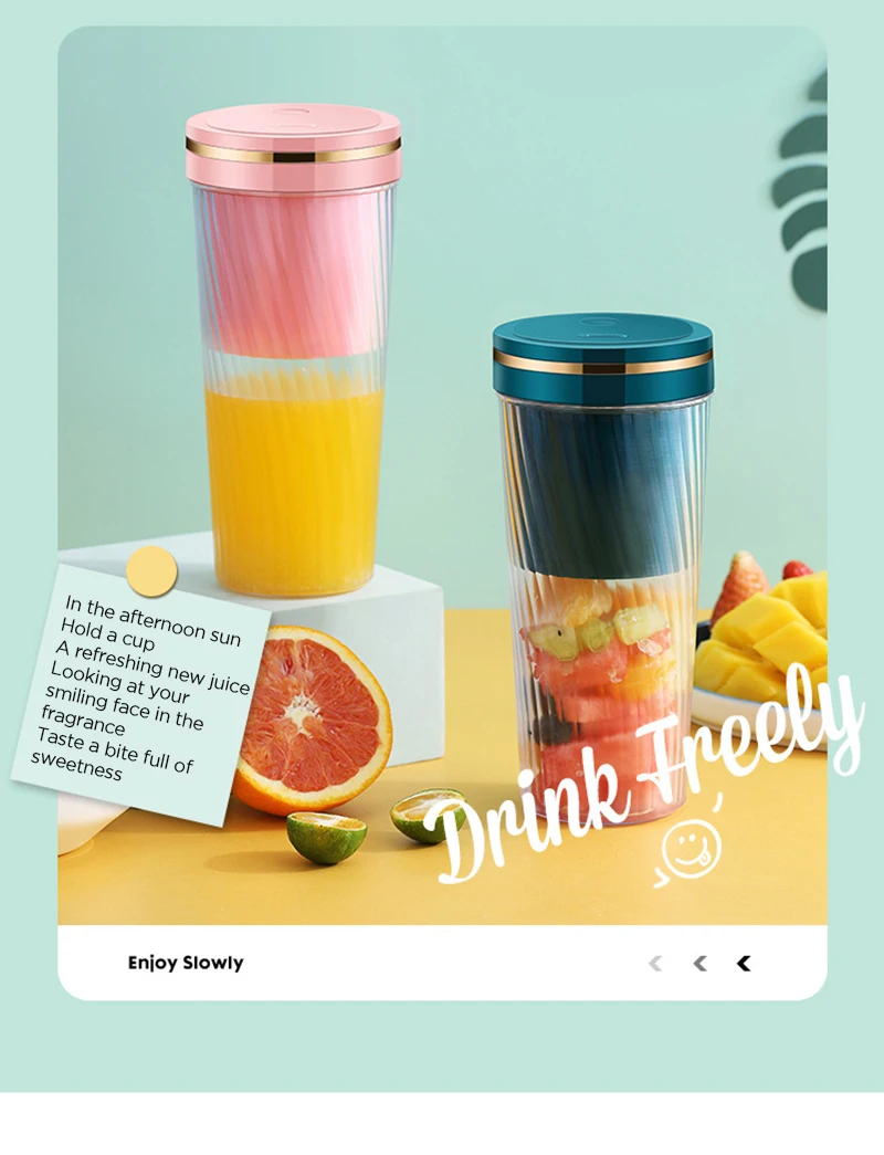 

350ml Portable Electric Mixer Juicer Usb Cup Blender Mini Household Juicer Orange Fruit Mixer Juice Extractor